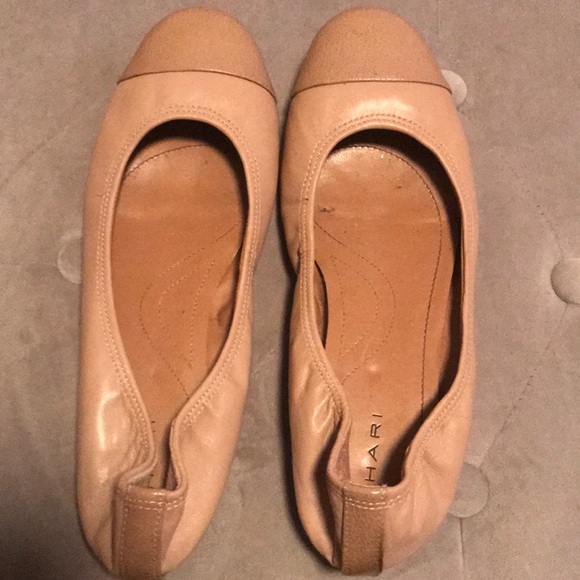 camel leather flats